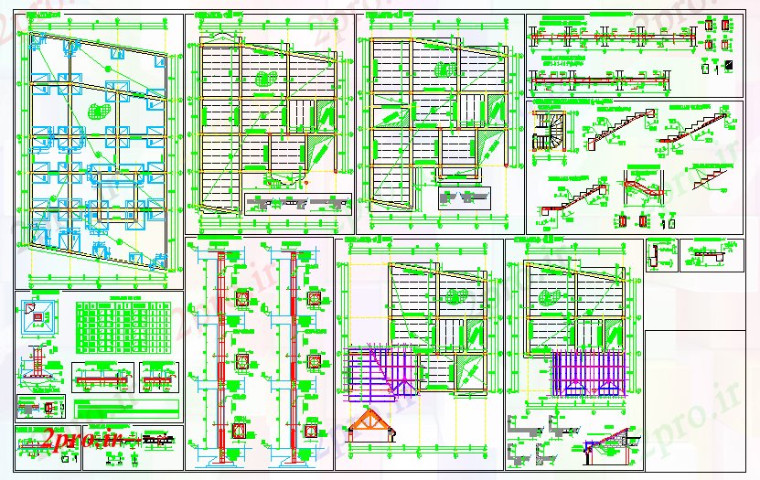 دانلود نقشه جزئیات پایه جزئیات بنیاد برای خانه (کد53799)