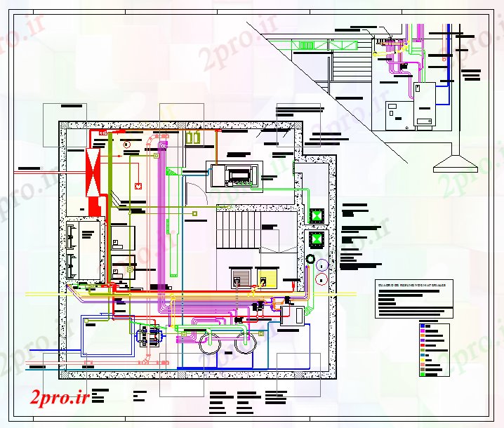 دانلود نقشه ماشین الات کارخانه اتاق ماشین آلات (کد53838)