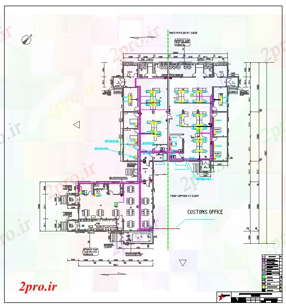 دانلود نقشه ساختمان دولتی ، سازمانی خانه سفارشی 36 در 44 متر (کد53879)