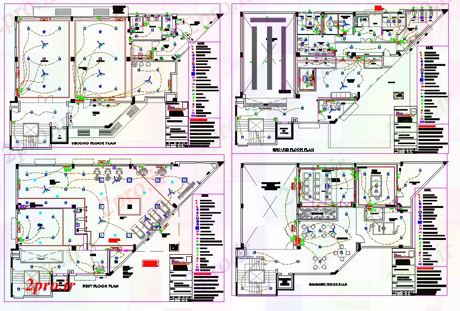 دانلود نقشه باشگاه باشگاه خانه طراحی الکتریکی 16 در 26 متر (کد53919)