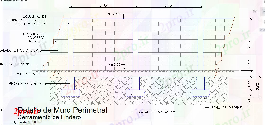 دانلود نقشه بلوک در و نرده های دیوار بنیاد دیوار (کد53938)