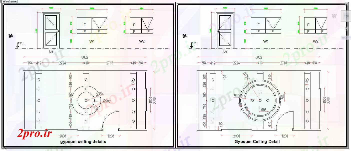 دانلود نقشه جزئیات طراحی در و پنجره  درب و سقف طراحی (کد53952)
