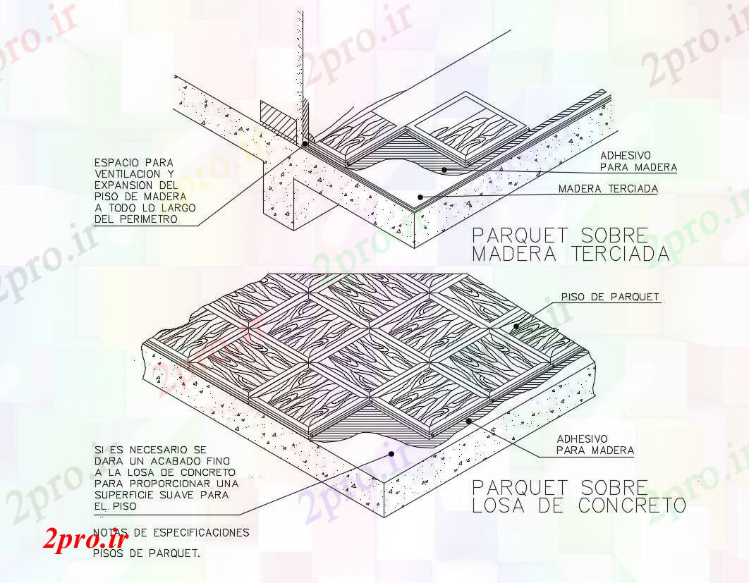 دانلود نقشه پلان مقطعی اسلب از بتون ساخت و ساز (کد53993)