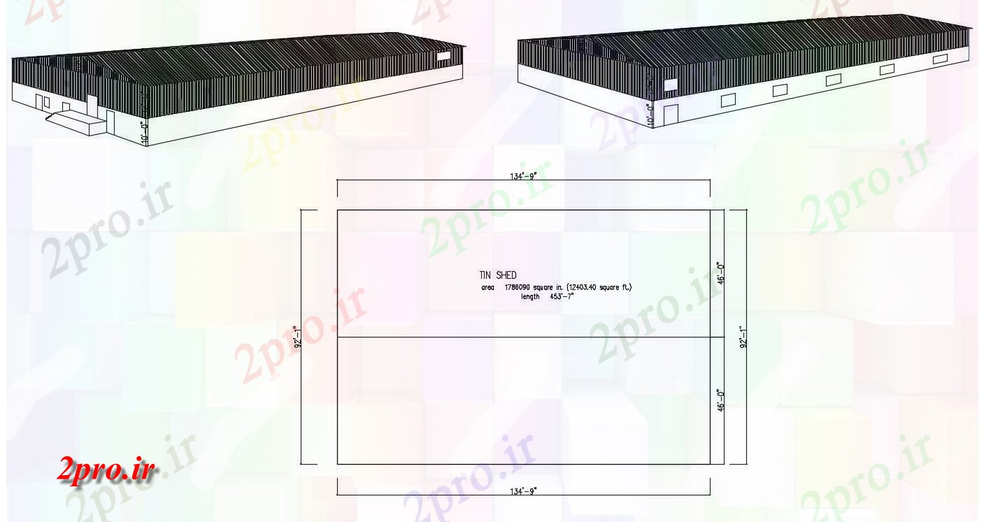 دانلود نقشه کارخانه صنعتی  ، کارگاه لقمه بزرگ طراحی   (کد54015)