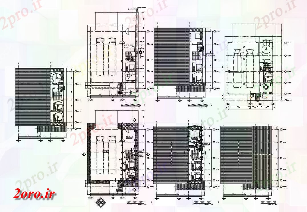 دانلود نقشه مسکونی ، ویلایی ، آپارتمان معماری خانه طراحی از 14 در 18 متر (کد54123)