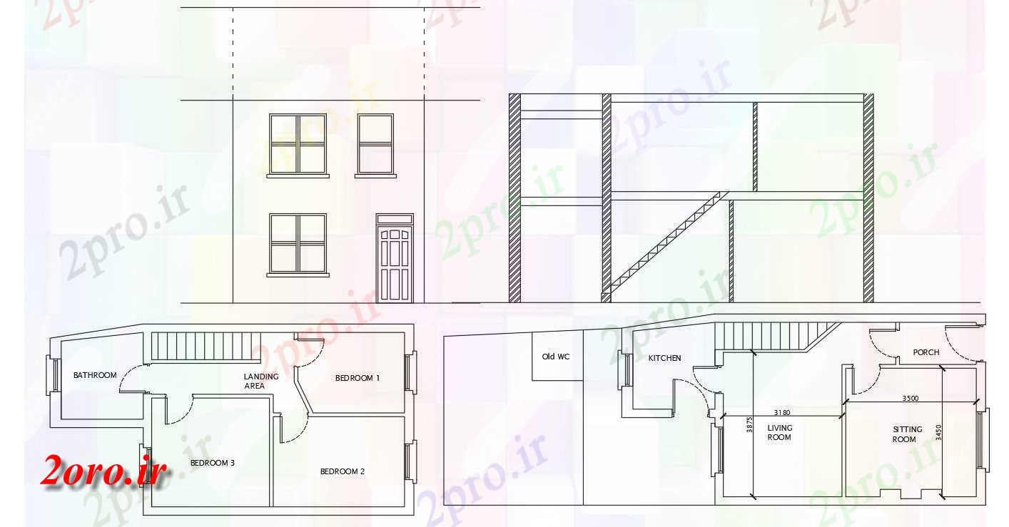دانلود نقشه بلوک ، آرام ، نماد ایوان خانه طراحی طرحی  (کد54172)