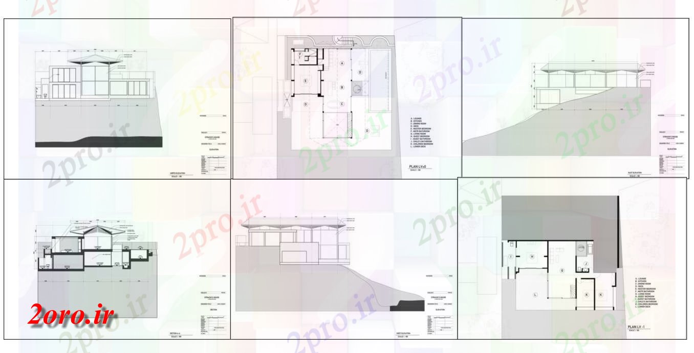 دانلود نقشه  خانه مسکونی ، ویلاساخت و ساز خانه پروژه با (کد54227)