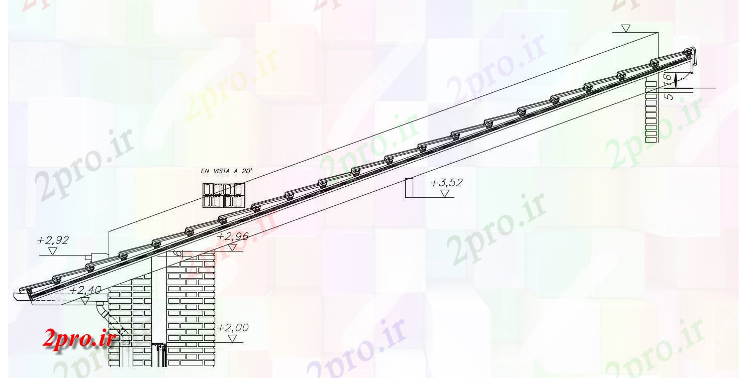 دانلود نقشه پلان مقطعی سقف کاشی به  (کد54255)