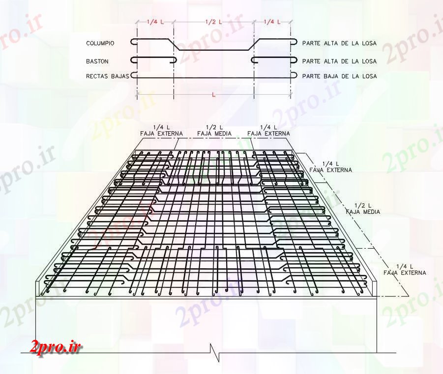 دانلود نقشه جزئیات ساختار فولاد بخش نوار  Block برای جزئیات (کد54352)