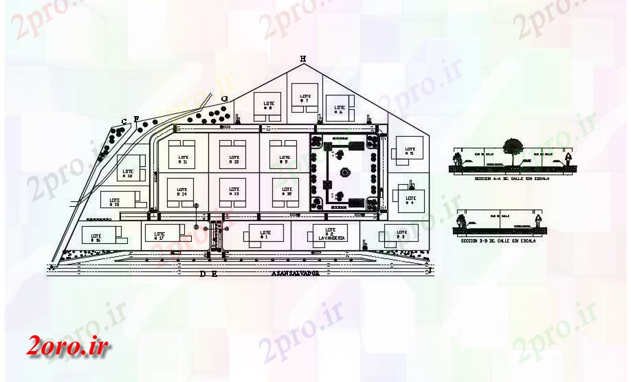 دانلود نقشه  ساختمان دولتی ، سازمانی طرحی مجتمع  طراحی (کد54424)