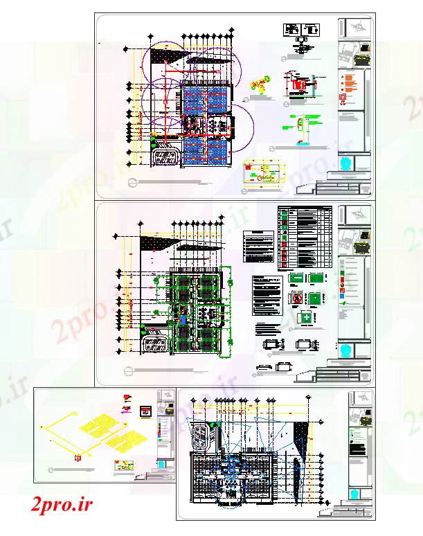 دانلود نقشه ساختمان دولتی ، سازمانی پروژه مخزن ذخیره سازی 62 در 102 متر (کد54541)
