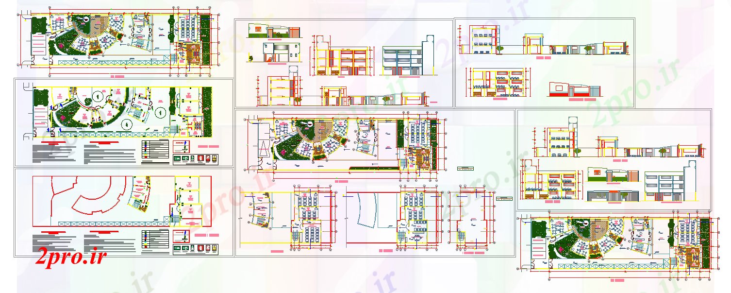 دانلود نقشه دانشگاه ، آموزشکده ، موسسه - طراحی دانشگاه ، آموزشکده 17 در 40 متر (کد54553)