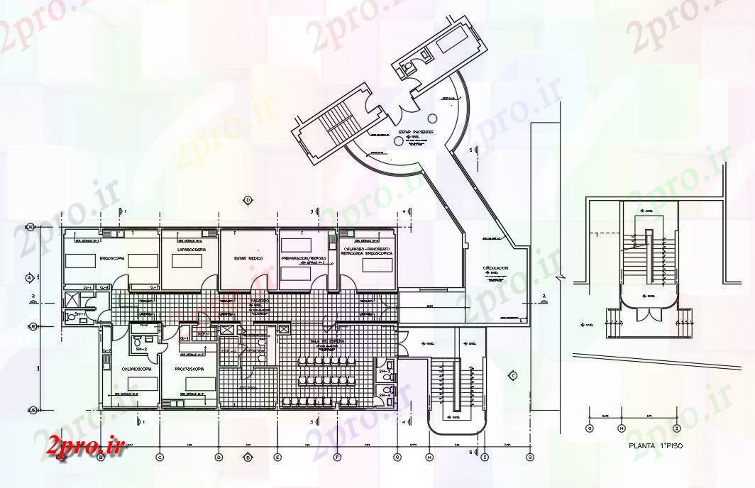 دانلود نقشه اتاق خواب کودکان طراحی داخلی دفتر 13 در 30 متر (کد54571)