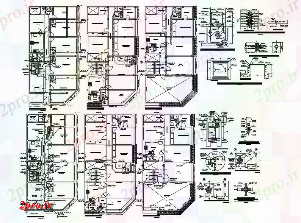 دانلود نقشه خانه مسکونی ، ویلاخانه طراحی طرح 11 در 21 متر (کد54572)