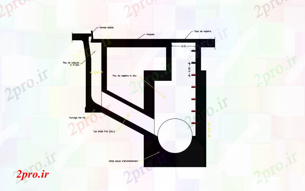 دانلود نقشه مسکونی  ، ویلایی ، آپارتمان  طرحی سیستم های زهکشی (کد54626)