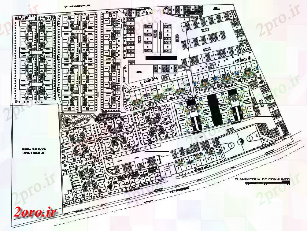 دانلود نقشه برنامه ریزی شهری جزئیات برنامه ریزی جامعه (کد54647)