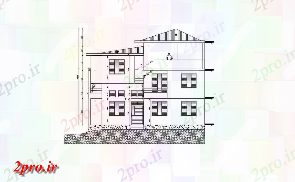 دانلود نقشه مسکونی  ، ویلایی ، آپارتمان  طبقه ساختمان طرح (کد54650)