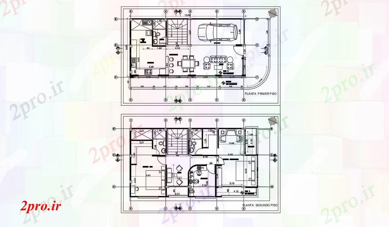 دانلود نقشه مسکونی ، ویلایی ، آپارتمان خانه رعیتی جزئیات 13 در 17 متر (کد54651)