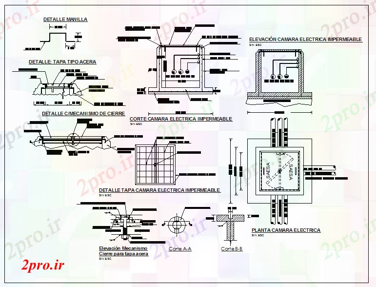دانلود نقشه معماری طراحی برق (کد54702)