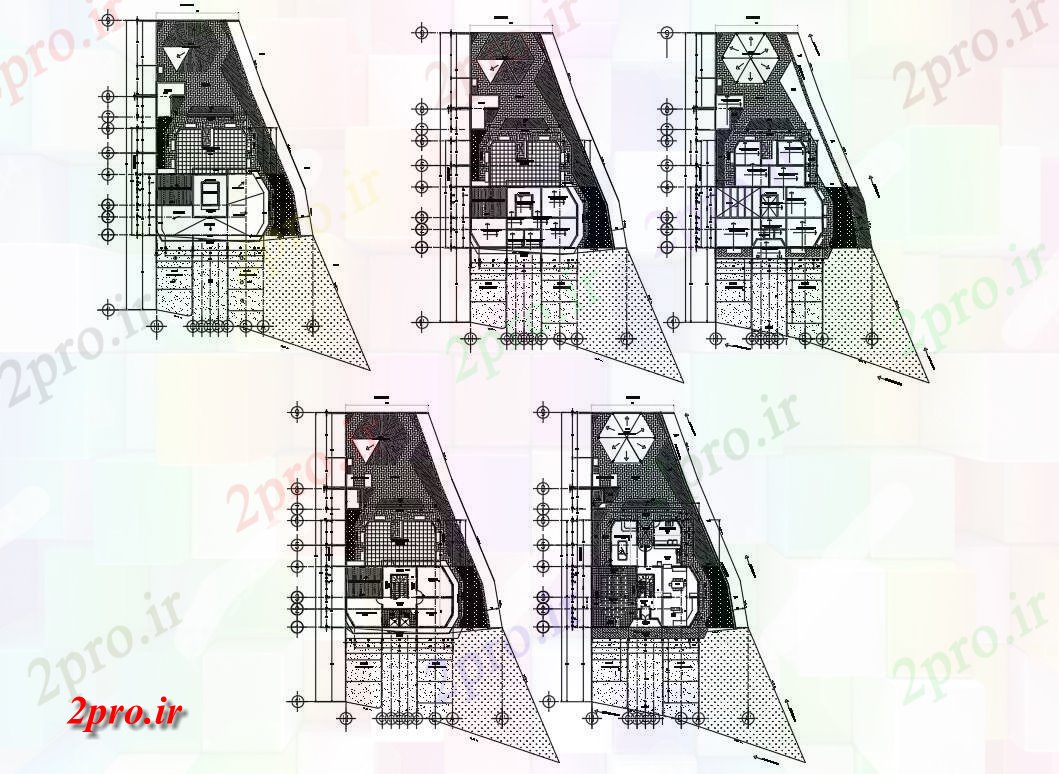 دانلود نقشه خانه مسکونی ، ویلاطرحی طبقه خانه مدرن 16 در 17 متر (کد54783)