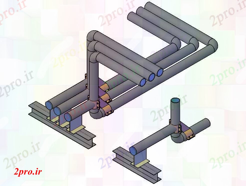 دانلود نقشه جزئیات لوله کشی  لوله (کد54836)