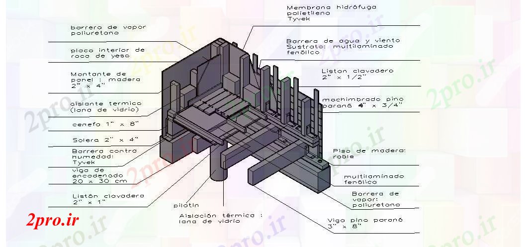 دانلود نقشه پلان مقطعی بخش تریدی (کد54949)