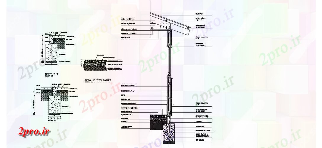 دانلود نقشه جزئیات ساختار جزئیات بخش (کد54971)