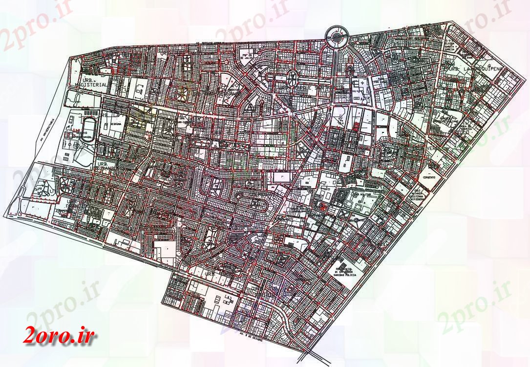 دانلود نقشه برنامه ریزی تاریخی و برنامه ریزی شهر بزرگ (کد55066)