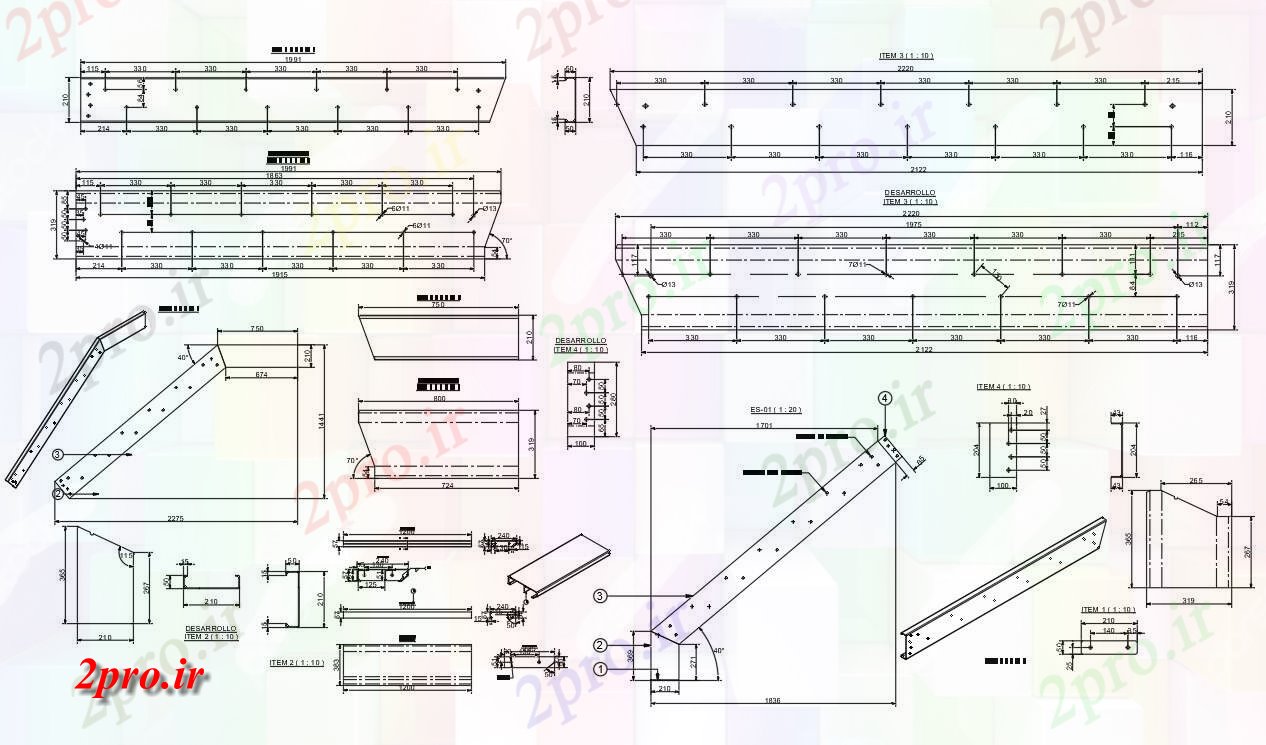 دانلود نقشه  جزئیات آسانسور و   پله به سطح دوم (کد55077)