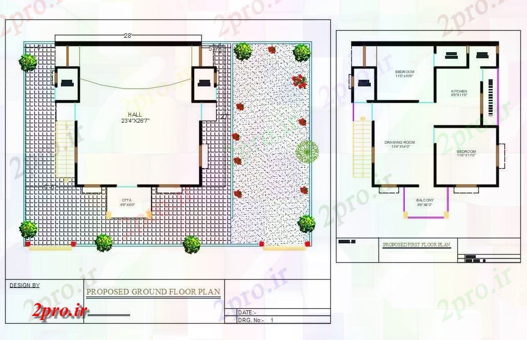 دانلود نقشه خانه مسکونی ، ویلاهدف مجلس 8 در 10 متر (کد55119)
