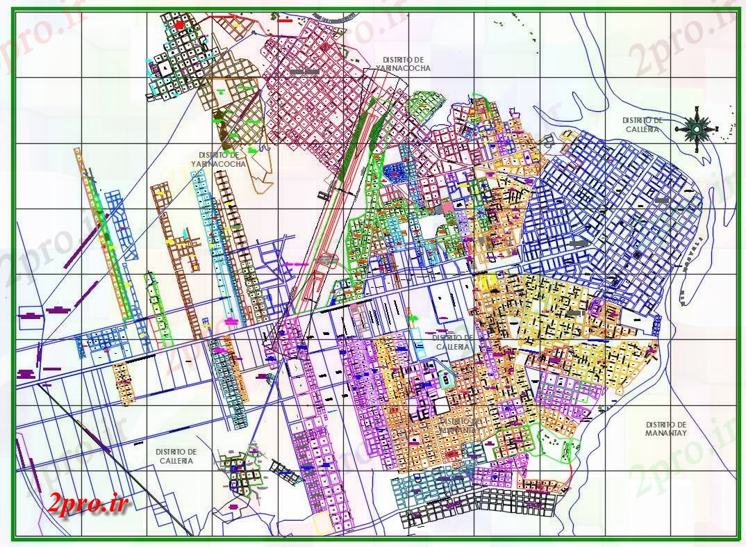 دانلود نقشه برنامه ریزی تاریخی Yarinacocha منطقه برنامه ریزی شهری (کد55142)