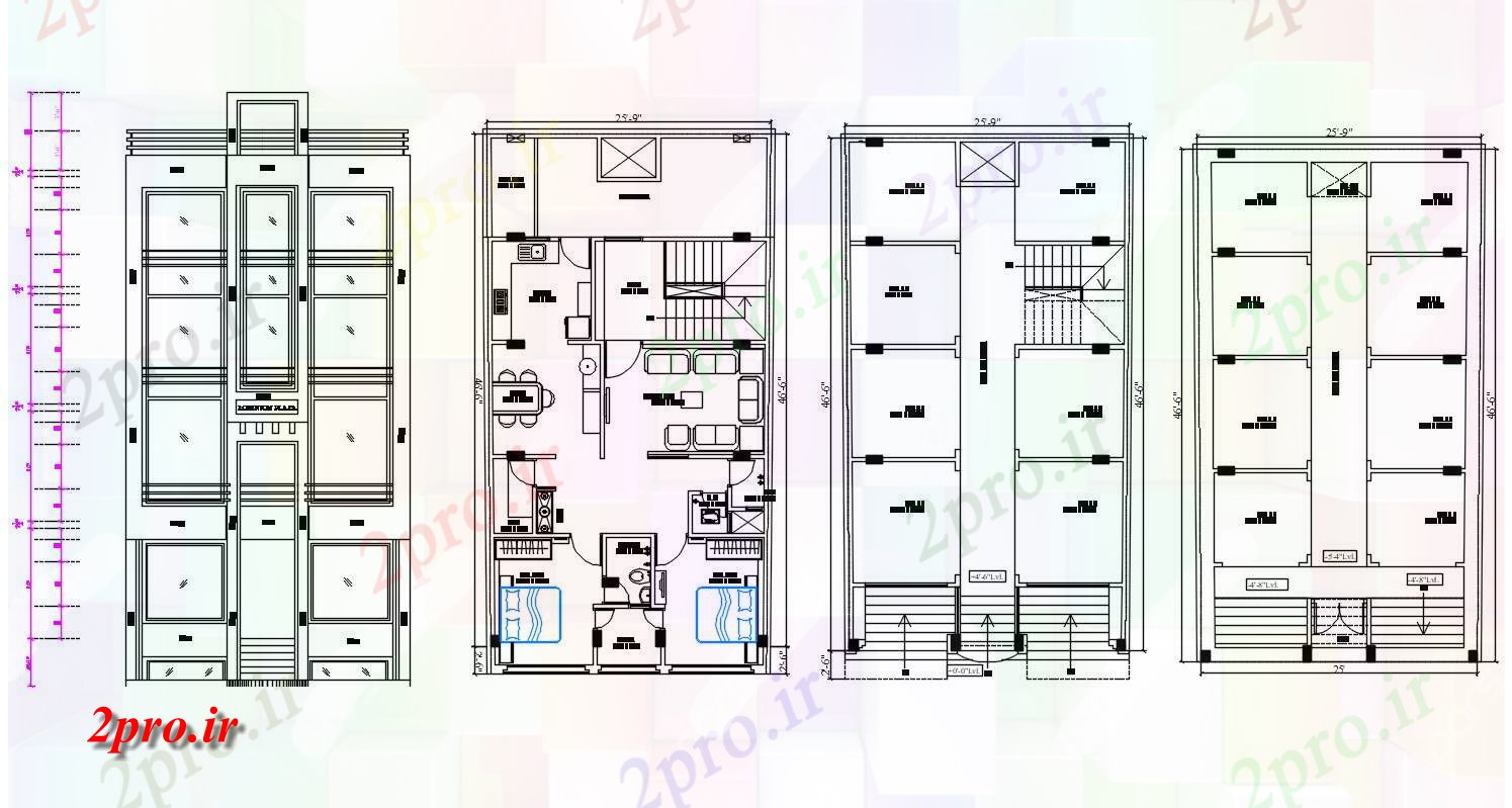 دانلود نقشه خانه مسکونی ، ویلاصفحه اصلی فروشگاه با ساختمان 8 در 14 متر (کد55160)