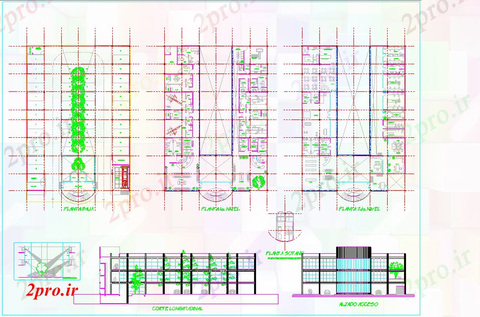 دانلود نقشه بیمارستان - درمانگاه - کلینیک جزئیات مرکز پزشکی 30 در 42 متر (کد55260)