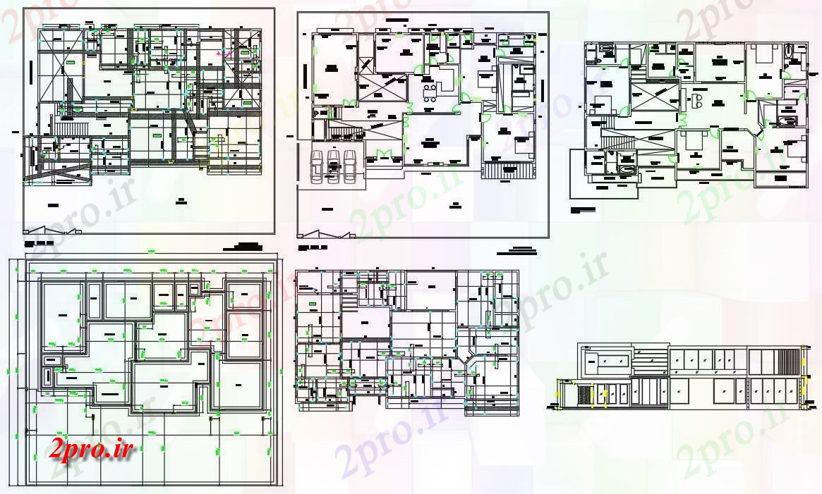 دانلود نقشه مسکونی ، ویلایی ، آپارتمان جزئیات پروژه خانه 17 در 26 متر (کد55288)