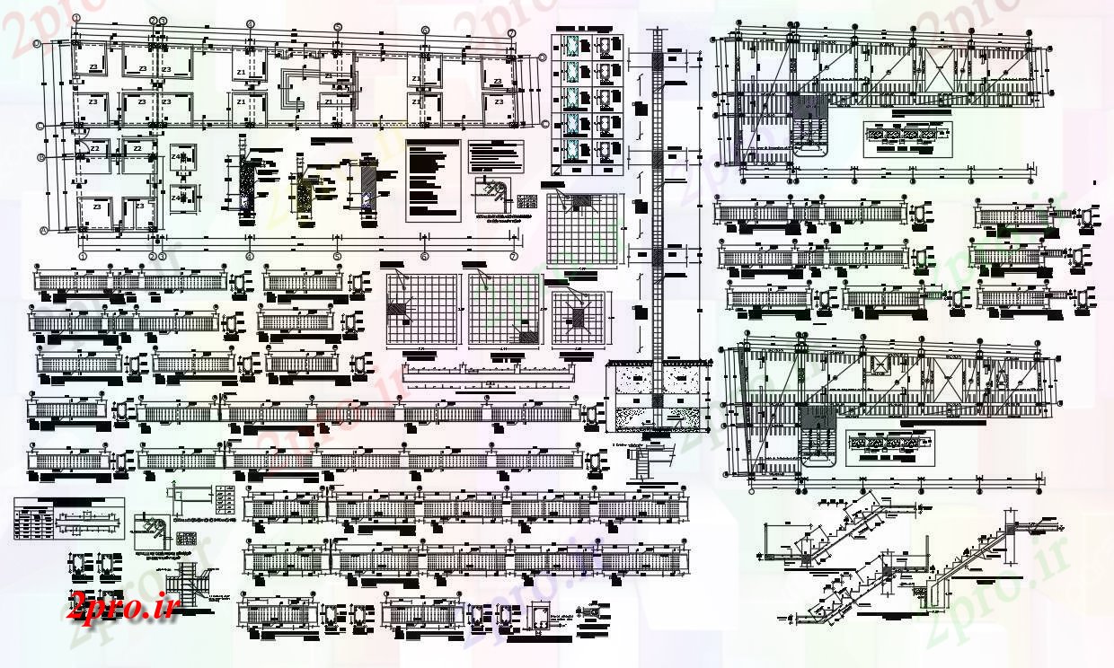 دانلود نقشه جزئیات پایه هتل جزئیات ساختار (کد55291)