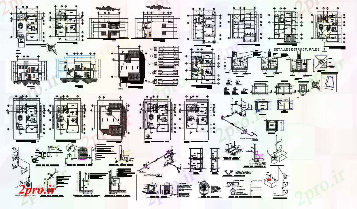 دانلود نقشه ساختمان اداری - تجاری - صنعتی شرکت ها جزئیات دفتر 10 در 10 متر (کد55306)