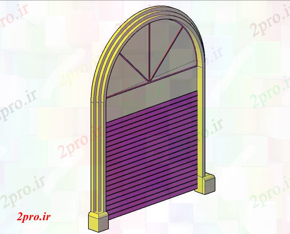 دانلود نقشه جزئیات طراحی در و پنجره  طراحی درب شیشه ای (کد55366)