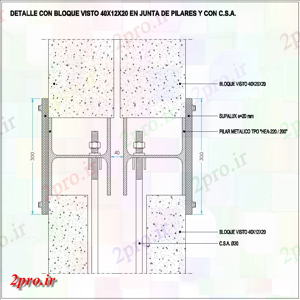 دانلود نقشه پلان مقطعی  جزئیات دال (کد55443)