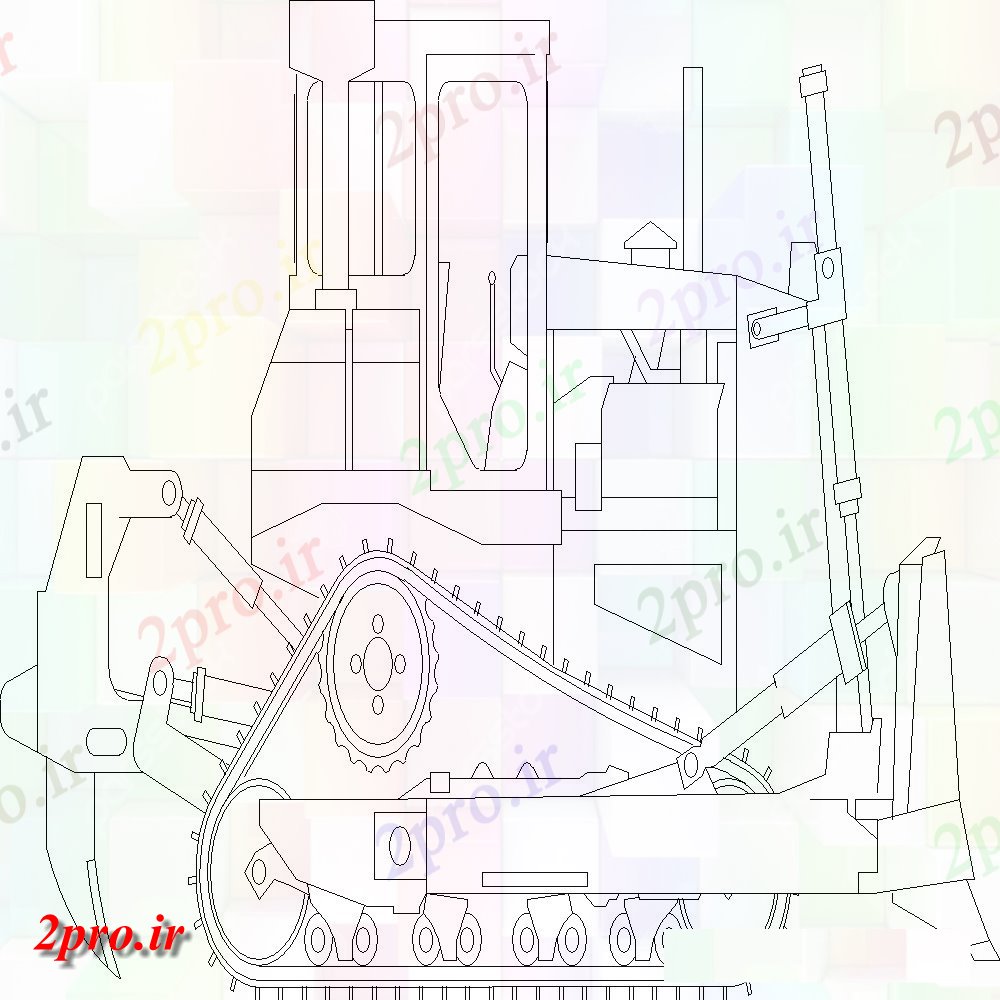 دانلود نقشه بلوک وسایل نقلیه ساختمان فاده از بلوک ماشین آلات (کد55474)