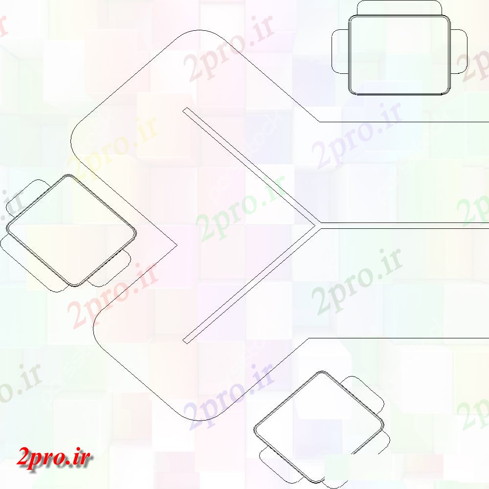 دانلود نقشه بلوک مبلمان میز طرحی بلوک (کد55477)