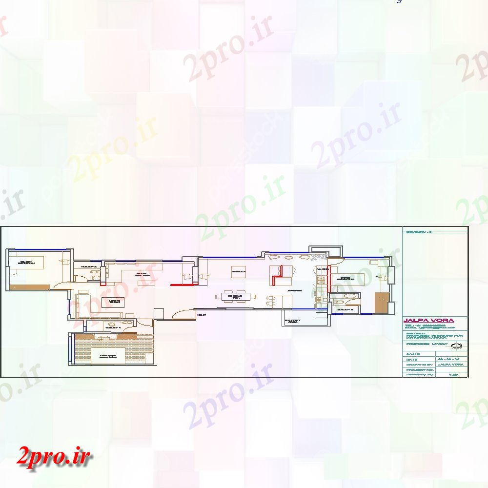 دانلود نقشه مسکونی ، ویلایی ، آپارتمان خانه ساده دراز کردن Setail 14 در 21 متر (کد55480)