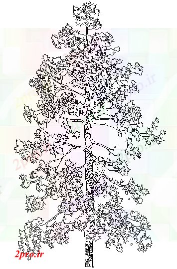 دانلود نقشه باغ  درخت بلوک  (کد55551)