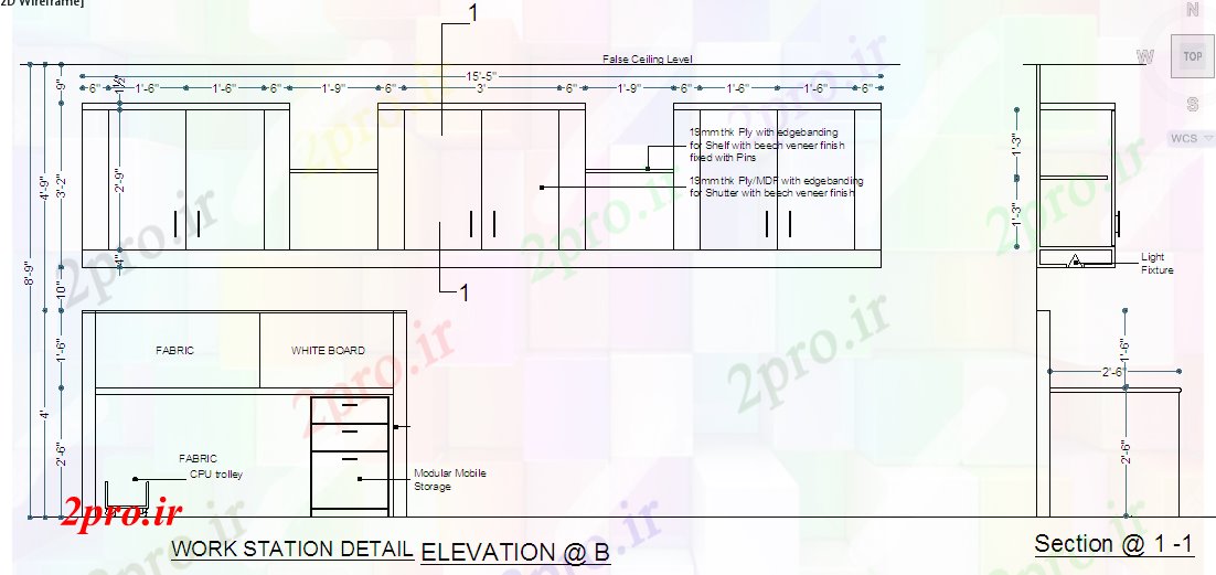 دانلود نقشه بلوک مبلمان طراحی میز کار (کد55555)