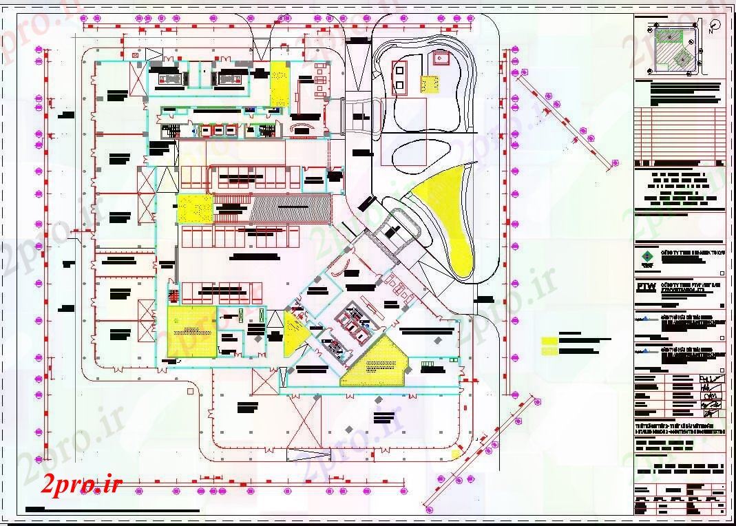 دانلود نقشه جزئیات معماری هتل سطح طرحی WP 1 طبقه (کد55831)