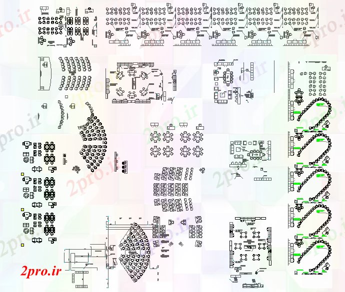 دانلود نقشه بلوک مبلمان جزئیات  (کد55852)