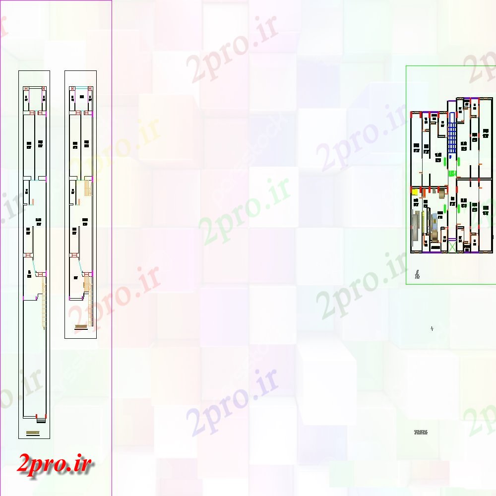 دانلود نقشه مسکونی  ، ویلایی ، آپارتمان  آپارتمان خانه دراز کردن (کد55856)