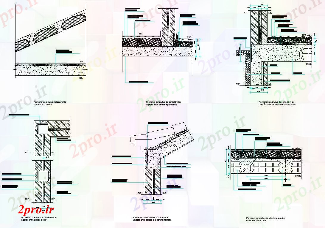 دانلود نقشه پلان مقطعی ساختار طراحی و ستون و جزئیات پرتو (کد55883)