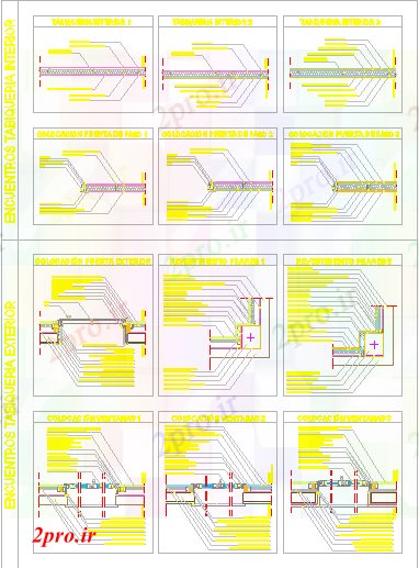 دانلود نقشه جزئیات معماری طراحی گچ (کد55907)