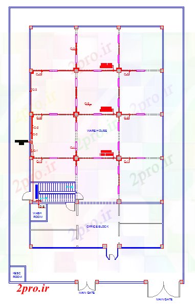 دانلود نقشه مسکونی ، ویلایی ، آپارتمان شبکه طراحی خانه 19 در 31 متر (کد55912)