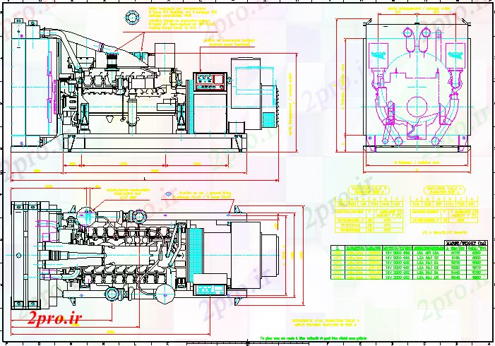 دانلود نقشه ماشین الات کارخانه طراحی ماشین آلات ژنراتور (کد56006)